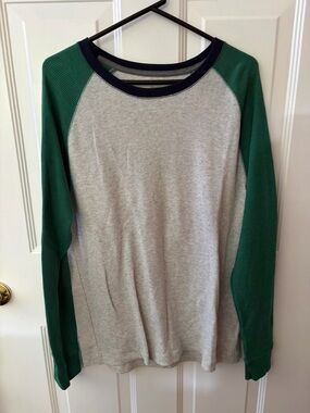 Old Navy Men's Two-Tone Crewneck Sweater - Green/Gray